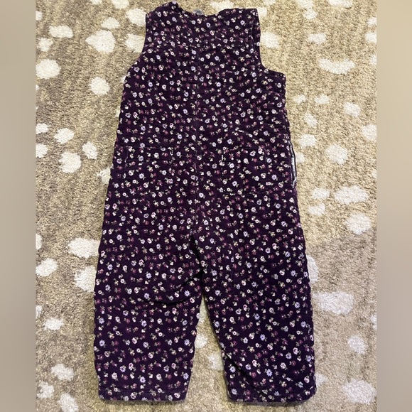 Vintage Baby Gap Floral Corduroy Romper - 18/24M - Picture 2 of 13